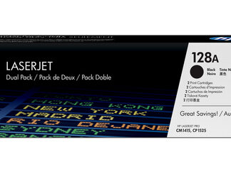 HP 128 twinpack toner zwart origineel (CE320AD)