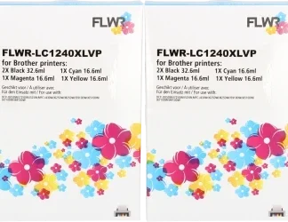 FLWR Brother LC-1240XL Multipack (2 sets) zwart en kleur