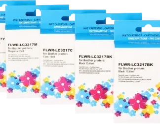 FLWR Brother LC-3217 Multipack zwart en kleur