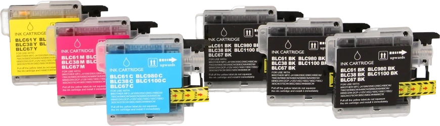 FLWR Brother LC980/1100 Megapack zwart en kleur - Afbeelding 3