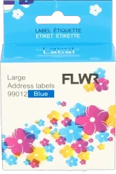 FLWR Dymo 99012 adreslabel blauw