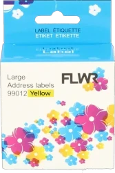 FLWR Dymo 99012 adreslabel geel