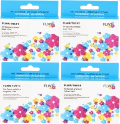 FLWR Epson T0615 multipack zwart en kleur