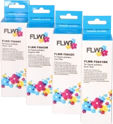 FLWR Epson T664 Multipack zwart en kleur