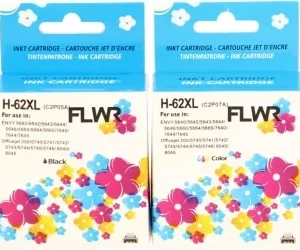 FLWR HP 62XL 2-pack zwart en kleur