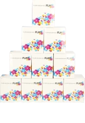 FLWR Zebra labels 10-Pack wit