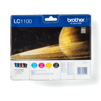 Origineel Brother inkt cartridge geel cyan zwart magenta 3 x 325 paginas (color) (LC-1100VALBP)