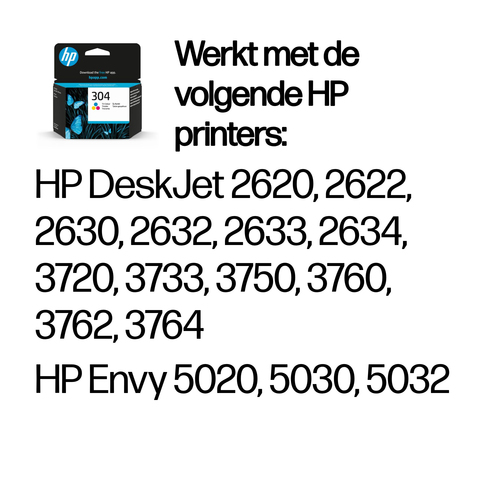 HP N9K05AE, 304 inkt cartridge origineel - Afbeelding 2