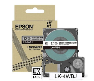 Origineel Epson Tapecassette 12mm zwart/wit (mat)