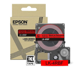 Origineel Epson Tapecassette 12mm zwart/rood (fluroszierend)