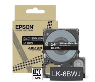 Origineel Epson Tapecassette 24mm wit/zwart (mat)