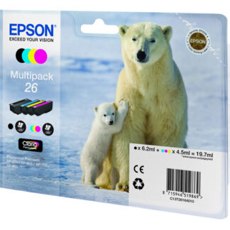 Origineel Epson inkt cartridge geel cyan zwart magenta standaard Capacity 220 paginas (zwart)