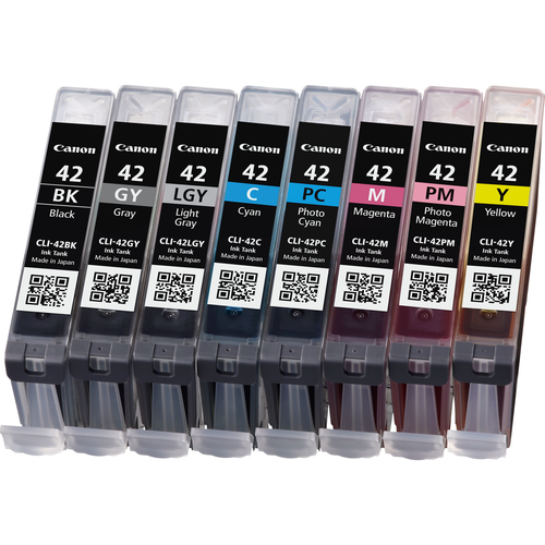 Canon 6384B010, CLI-42BK, CLI-42C, CLI-42GY, CLI-42LGY, CLI-42M, CLI-42PC, CLI-42PM, CLI-42Y inkt cartridge origineel