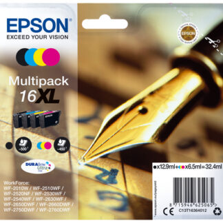 Origineel Epson inkt cartridge geel cyan zwart magenta High-Capacity 3 x 450 paginas (color)