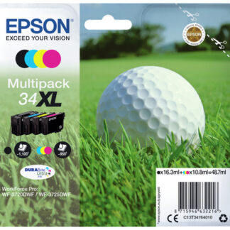 Origineel Epson inkt cartridge geel cyan zwart magenta High-Capacity 1100 paginas (zwart)
