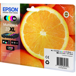 Origineel Epson inkt cartridge with secure geel cyan zwart magenta foto zwart High-Capacity 530 paginas (zwart)