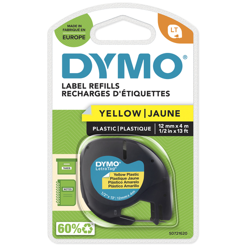 Origineel Dymo Tapecassette (UK/FR Version) geel - Afbeelding 2