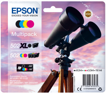 Origineel Epson inkt cartridge geel cyan zwart magenta High-Capacity 3 x 165 paginas (color)