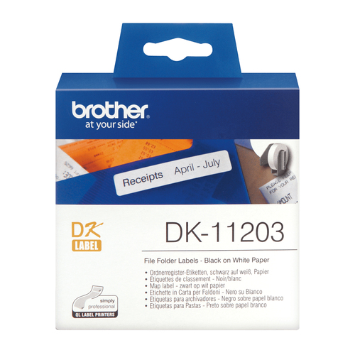 Origineel Brother Ordner-labels smal (wit) wit (DK11203) - Afbeelding 3