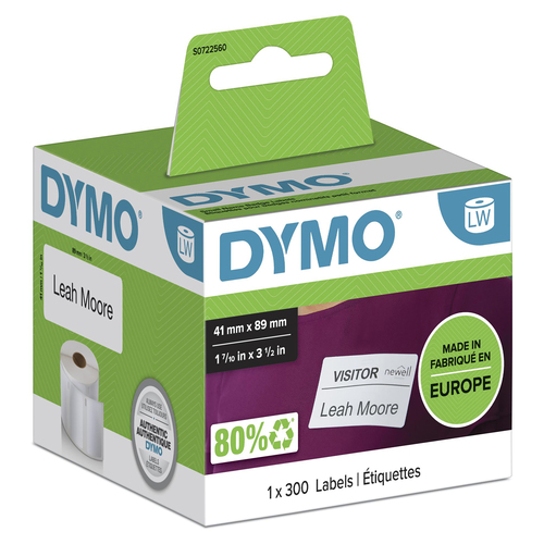 Origineel Dymo Namensschilder-labels (wit)