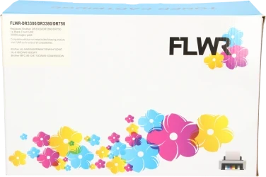 FLWR Brother DR-3300 / DR-3380 / DR-750 zwart