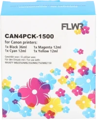 FLWR Canon PGI-1500XL 4-pack zwart en kleur
