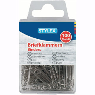 paperclips, metaal, blank, 100er doos