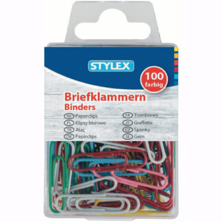 paperclips, metaal, kleur, 100er doos