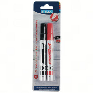 permanent markers, waterdicht, Alu, 2 stuk