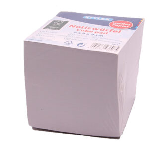 note blokjes, 9 x cm, wit, FSC