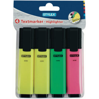 markeerstift, flat, 4 stuk