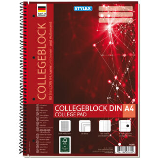 blocnote,spiraal,A4,geruit